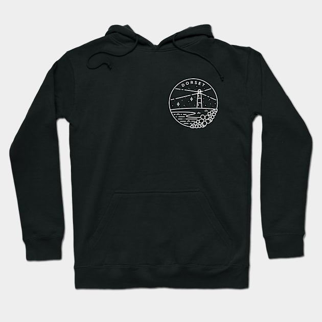 Dorset, South England Emblem - Black Hoodie by typelab